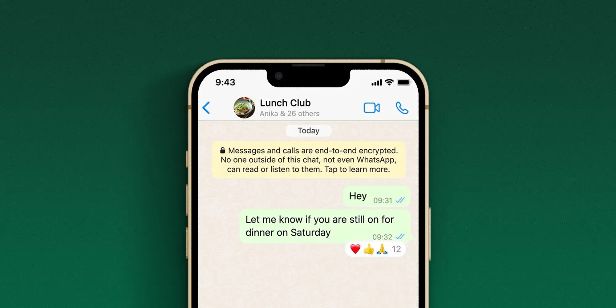 WhatsApp iOS için, beta kullanıcıları için Tepkiler özelliğini kullanıma sunuyor