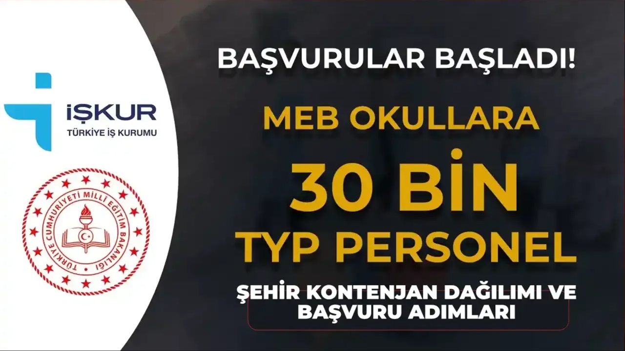 2024 TYP ile MEB 30 bin temizlik görevlisi alımı yapacak! TYP İşkur başvuru başvurusu nasıl, nereden yapılır ve şartları neler?