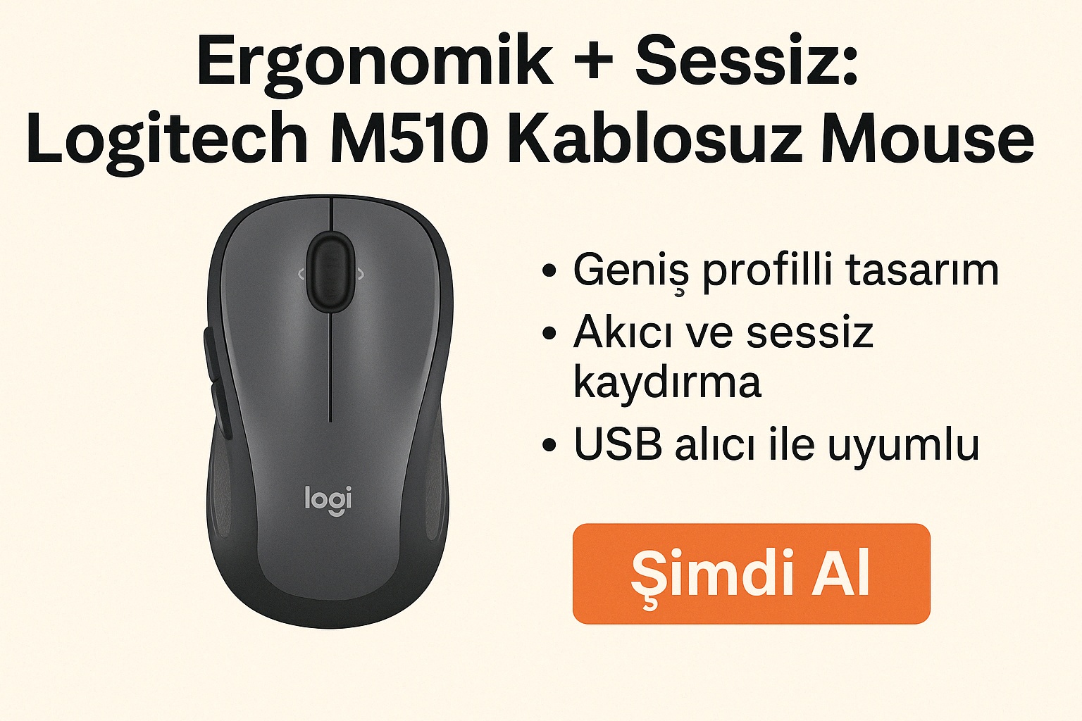 Logitech M510 Kablosuz Mouse – Konfor ve Performans Bir Arada!