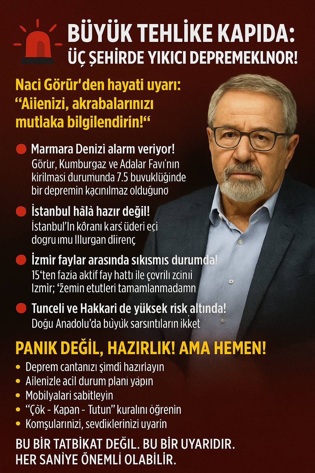 BÜYÜK TEHLİKE KAPIDA: ÜÇ ŞEHİRDE YIKICI DEPREM BEKLENİYOR!