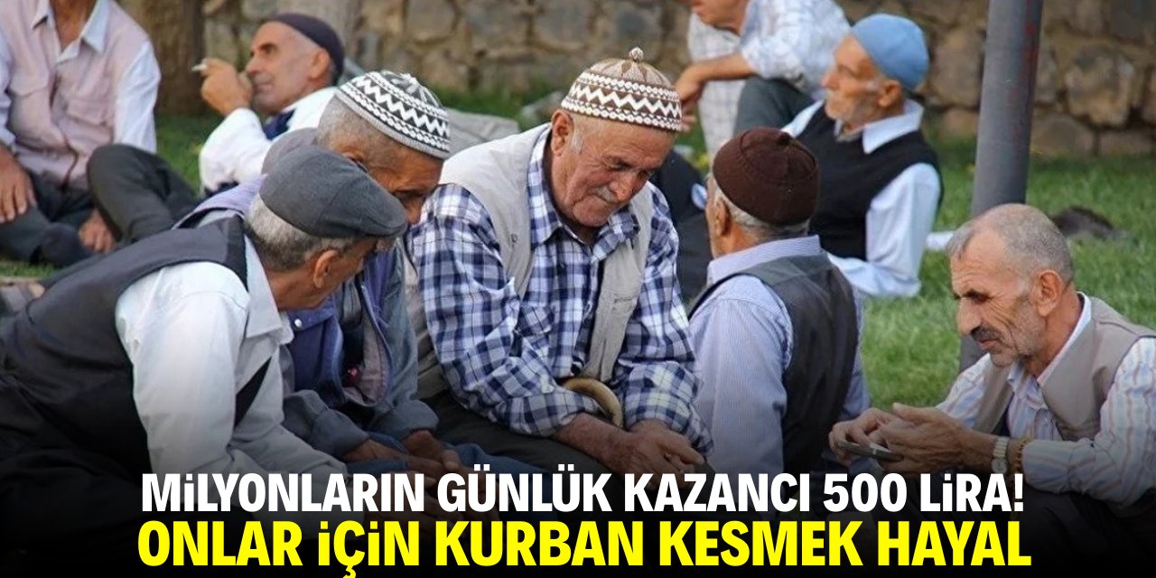 Günde 500 Lira ile Kurban Hayal Oldu: Emekli Bayramı Evde Geçirecek. Kurbanı'da Rüya'da göreceğiz.