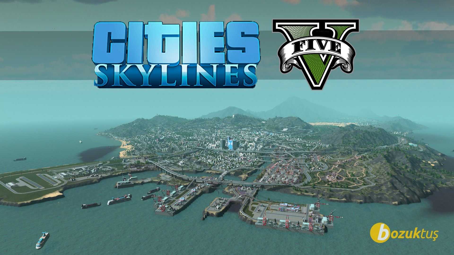 Cities: Skylines ile GTA 5 Haritasını Yaptılar!