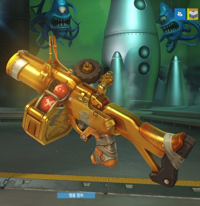 overwatch junkrat frag launcher golden guns