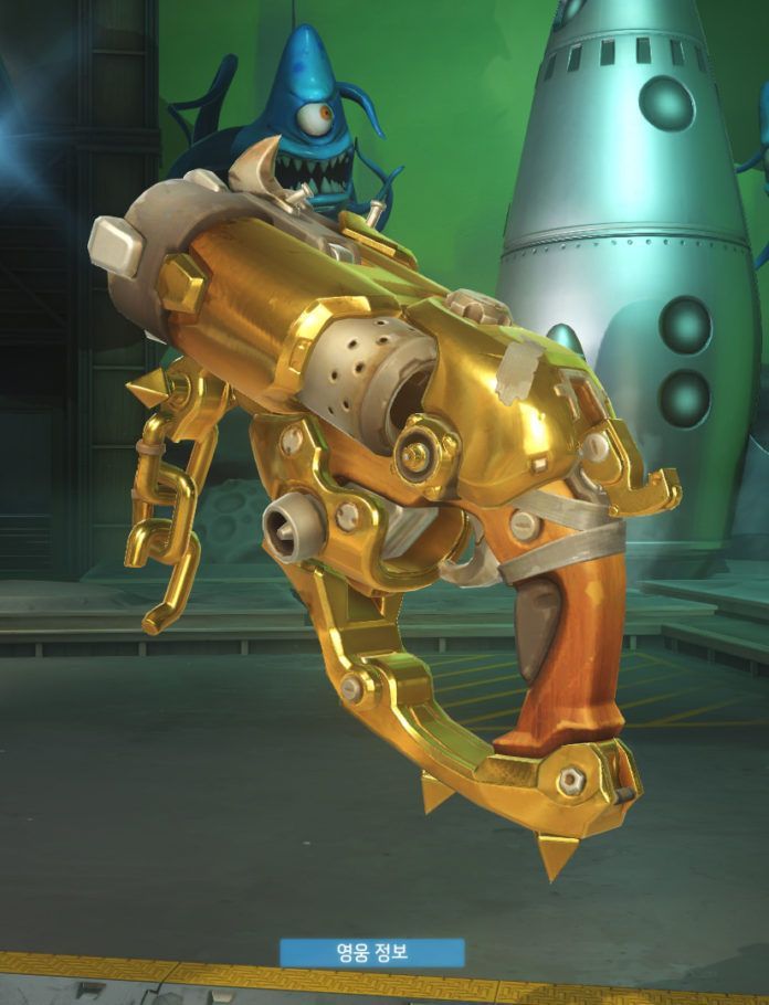 overwatch roadhog scrap gun golden guns