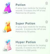 Pokemon GO Potions